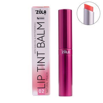 ZOLA Відтінковий бальзам для губ Lip Tint Balm (02 Peach Natural) 007608 фото