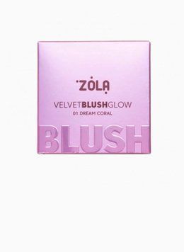 ZOLA РУМ&rsquo;ЯНА VELVET BLUSH GLOW 01 КОРАЛОВИЙ СОН DREAM CORAL 1279 фото