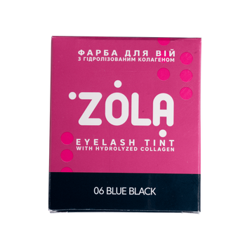 Фарба для брів ZOLA Eyebrow Tint With Collagen 06 (синьо-чорний) в саше 5 мл 2025 фото