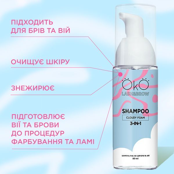 Шампунь-піна 3в1 OKO Shampoo Cloudy Foam, 80 мл 9821036 фото