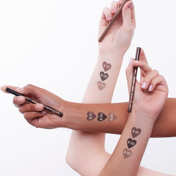 Пудровий олівець для брів Brow Liner PRO B 02 dark brown 5594 фото