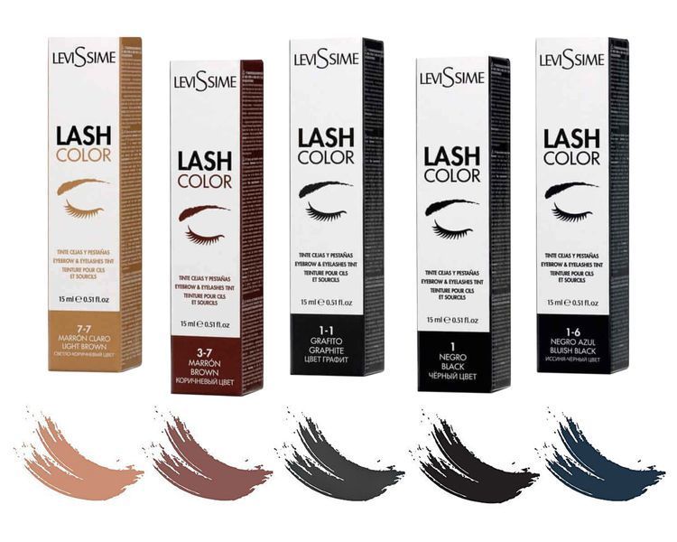 Фарба для брів та вій LeviSsime Lash Color №7.7 Light Brown/Світло-коричнева 15мл 6002 фото