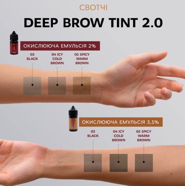 Фарба для брів "Deep Brown Tint 2.0" 04 ICY cold brown 008636 фото