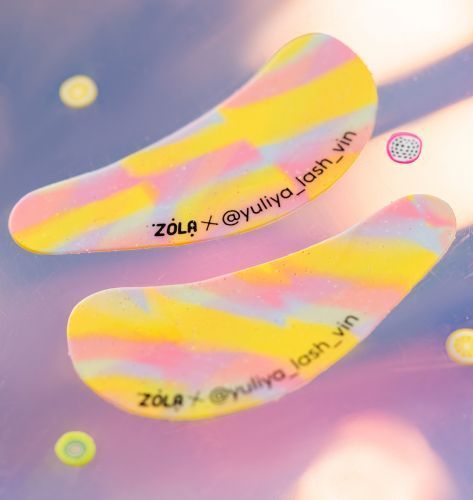 ZOLA x Yuliya Lash Vin Багатофункціональні силіконові патчі Жовто-рожево-блакитні Розводи 9833 фото