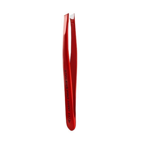 Пінцет для брів STALEKS PRO EXPERT 11 TYPE 3 Red TE-11/3 3136 фото