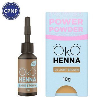Хна для брів OKO Power Powder, 01 Light Brown, 10 г 007532 фото